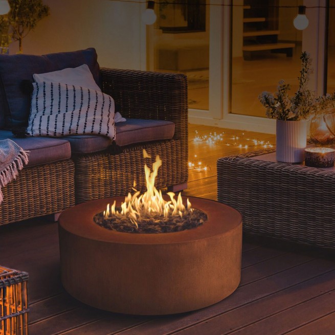 Semineu pe gaz pentru exterior Planika, GALIO STAR CORTEN